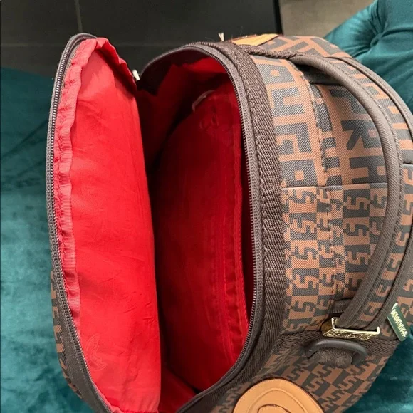 Sprayground Brown and Tan Graphic Backpack - Picture 8 of 10